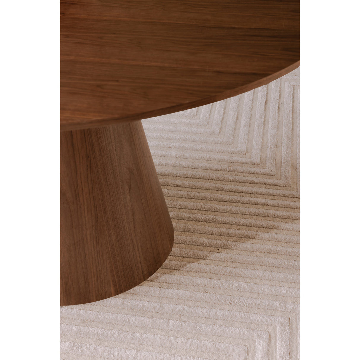 Otago Walnut Brown Round Dining Table by Moe's Home at Eve Furniture