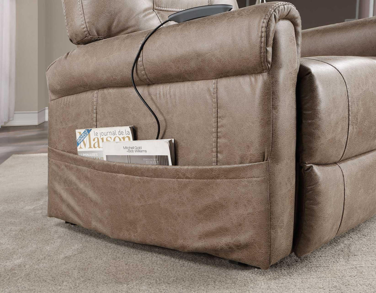 Ottawa Camel Power Lift Chair with Heat and Massage by Steve Silver at Eve Furniture