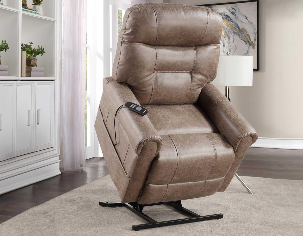 Ottawa Camel Power Lift Chair with Heat and Massage by Steve Silver at Eve Furniture