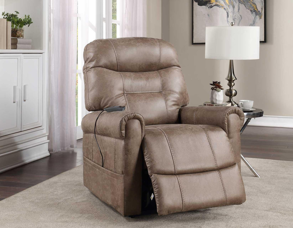 Ottawa Camel Power Lift Chair with Heat and Massage by Steve Silver at Eve Furniture