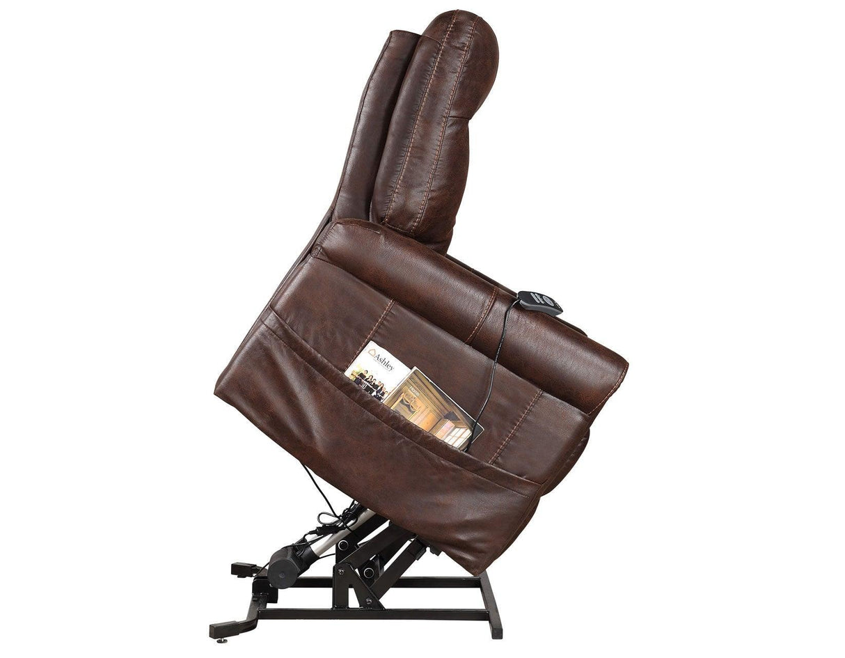 Ottawa Walnut Power Lift Chair with Heat and Massage by Steve Silver at Eve Furniture