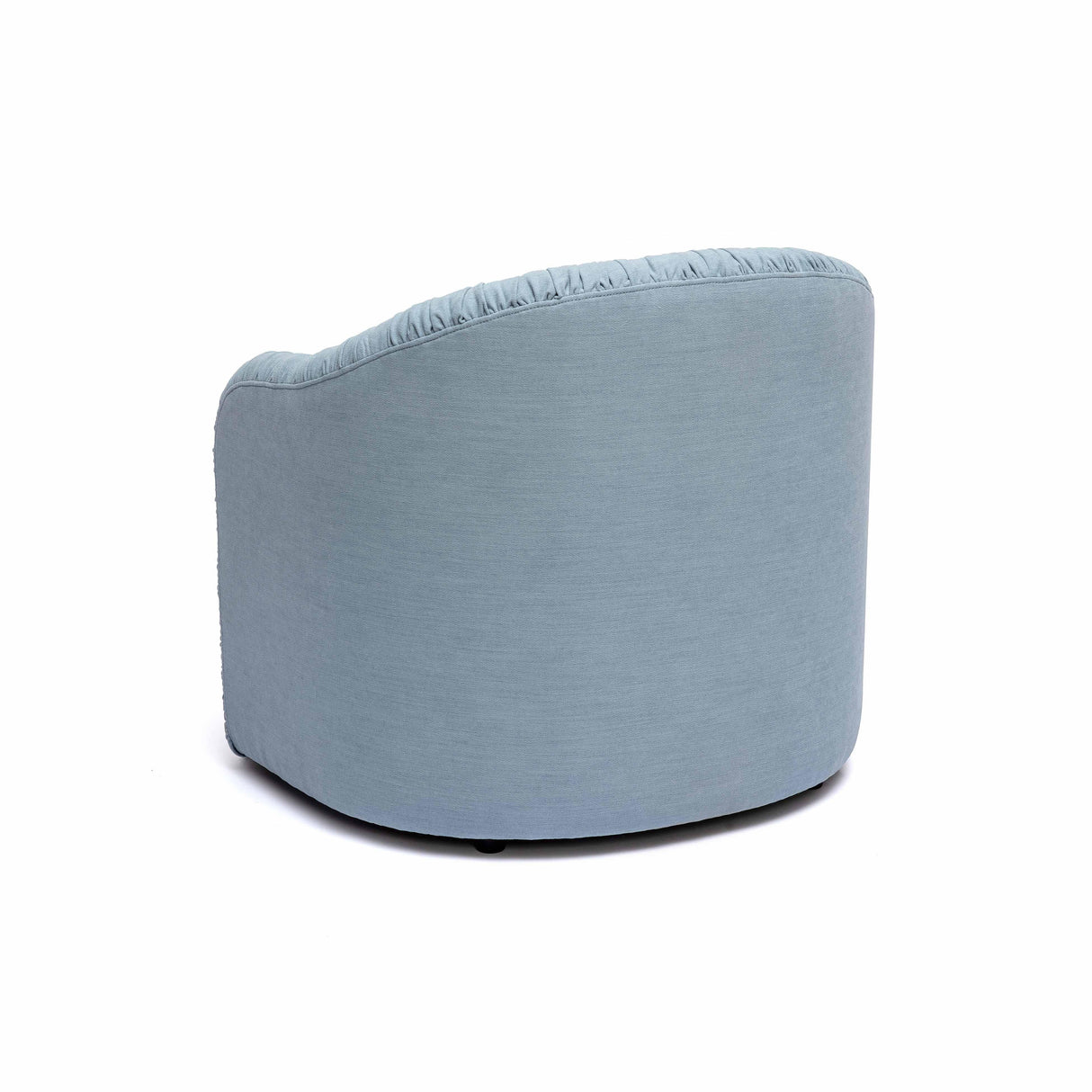 Pamela Faded Blue Upcycled Fabric Tassel Lounge Chair by TOV Furniture at Eve Furniture