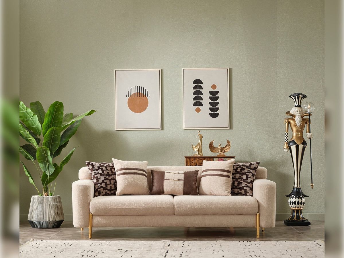 Shelby Beige 4-pieces Livingroom Set