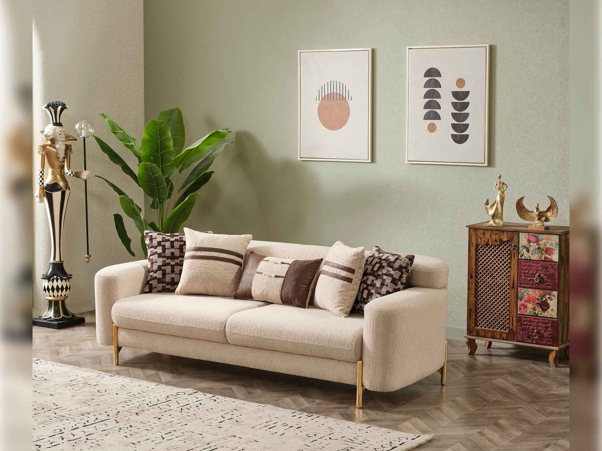 Shelby Beige 4-pieces Livingroom Set