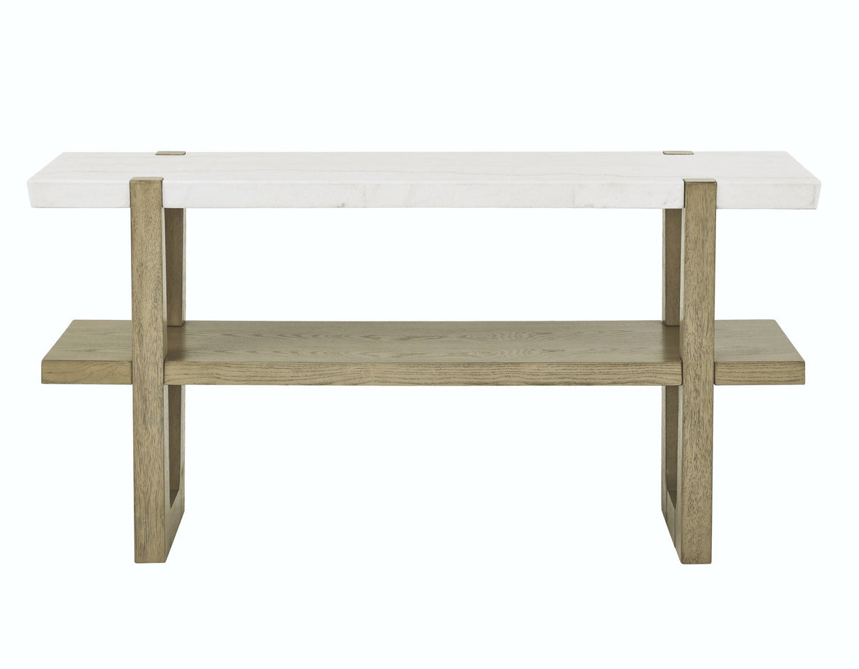 Perth White Marble Top Sofa Table by Steve Silver at Eve Furniture