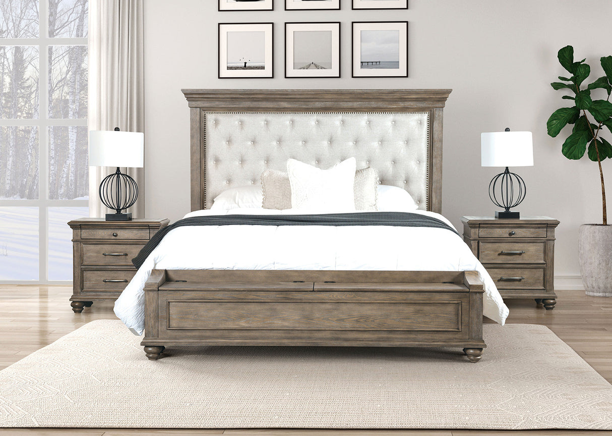 Philomath Aged Oak King Bed by Furniture of America at Eve Furniture