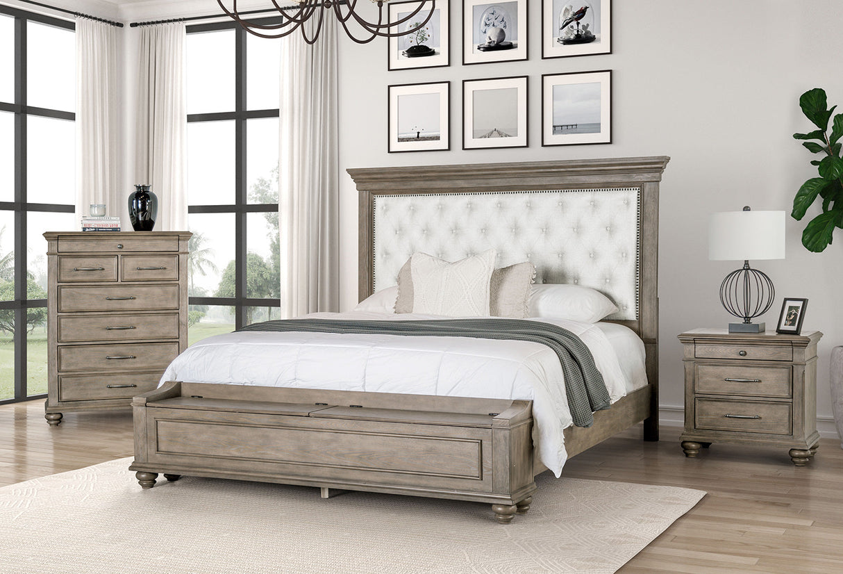 Philomath Aged Oak King Bed by Furniture of America at Eve Furniture