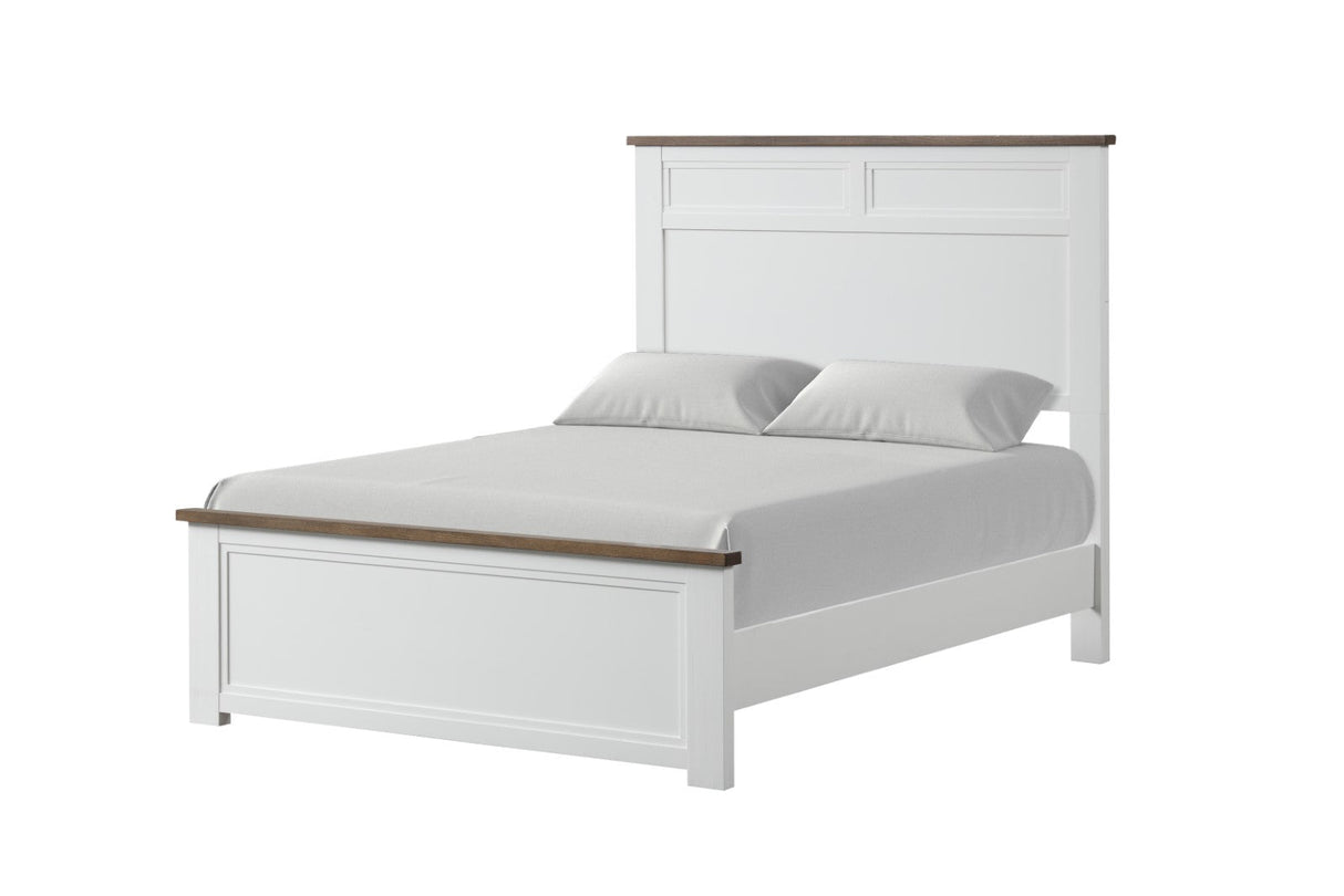 Pinetop White/Dark Brown Twin Bed by Furniture of America at Eve Furniture