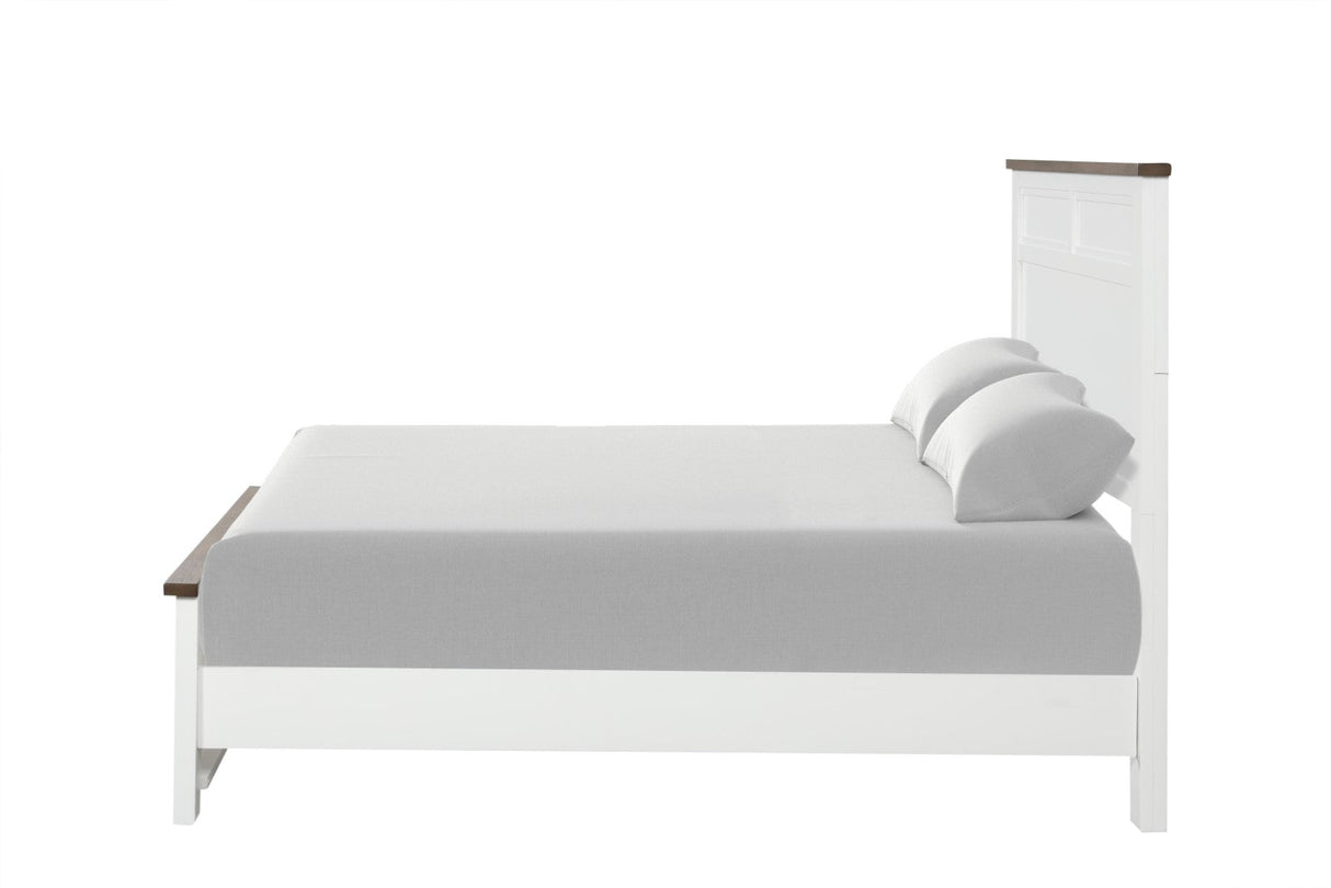 Pinetop White/Dark Brown Twin Bed by Furniture of America at Eve Furniture