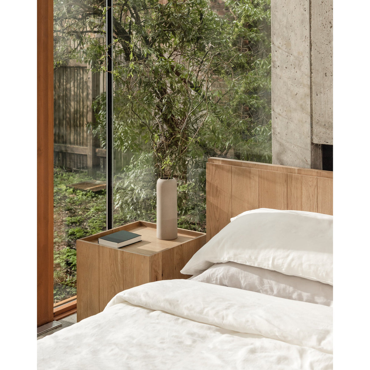 Plank Natural King Bed by Moe's Home at Eve Furniture