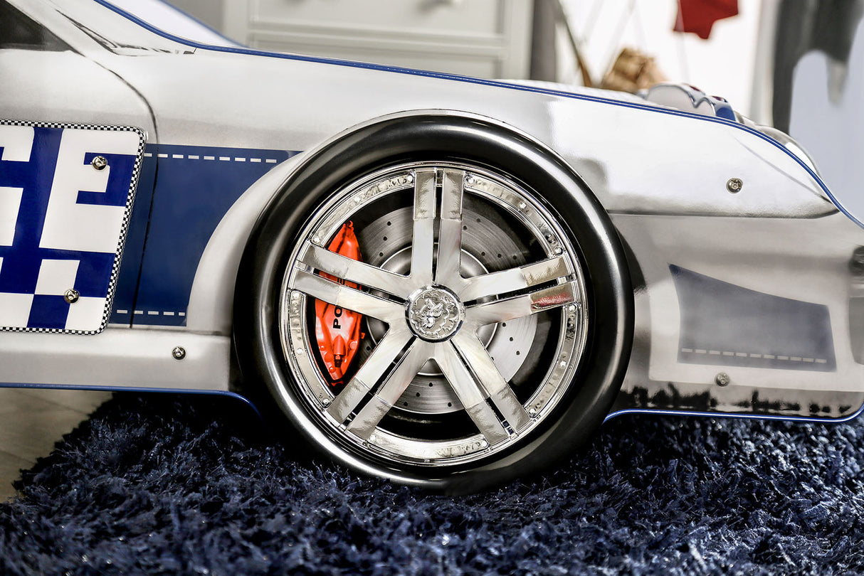 Poe White/Blue Twin Bed by Furniture of America at Eve Furniture