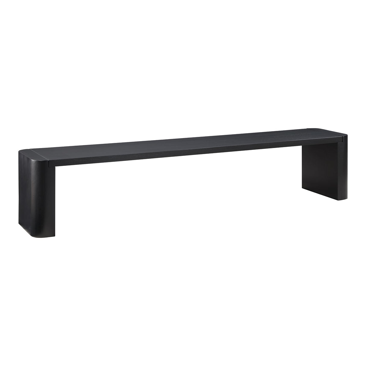 Post Black Large Dining Bench by Moe's Home at Eve Furniture