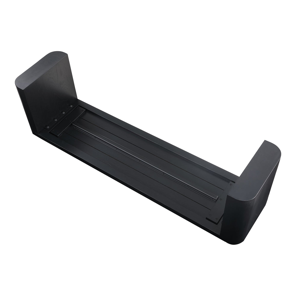 Post Black Small Dining Bench by Moe's Home at Eve Furniture
