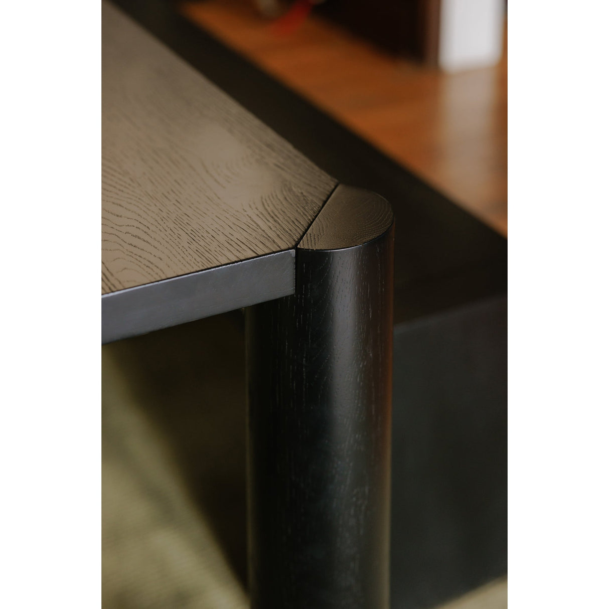 Post Black Small Dining Table by Moe's Home at Eve Furniture