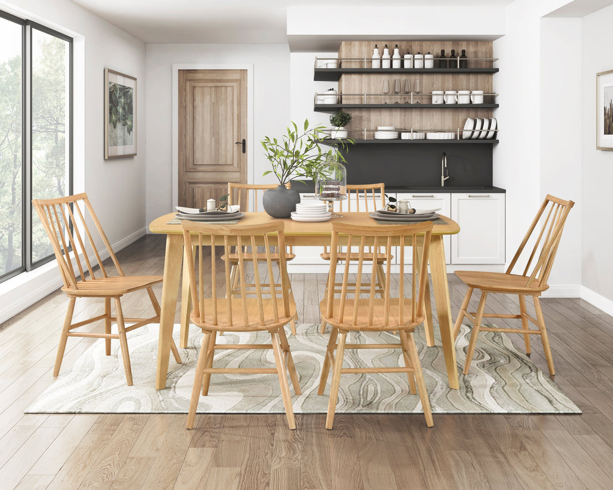 Pratter Natural Oak Dining Table by Homelegance at Eve Furniture