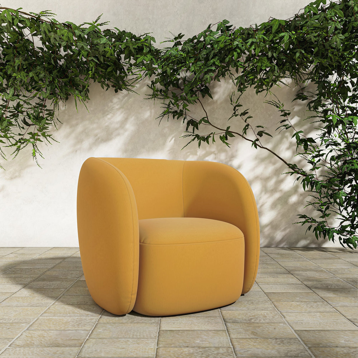 Rae Deep Yellow Outdoor Accent Chair by Moe's Home at Eve Furniture