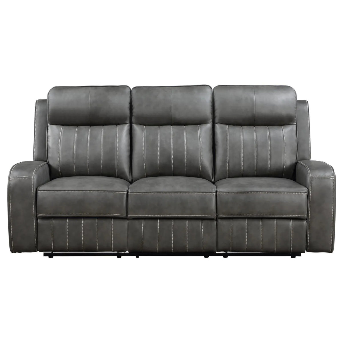 Raelynn Grey 2-Piece Upholstered Motion Reclining Sofa Set by Coaster at Eve Furniture