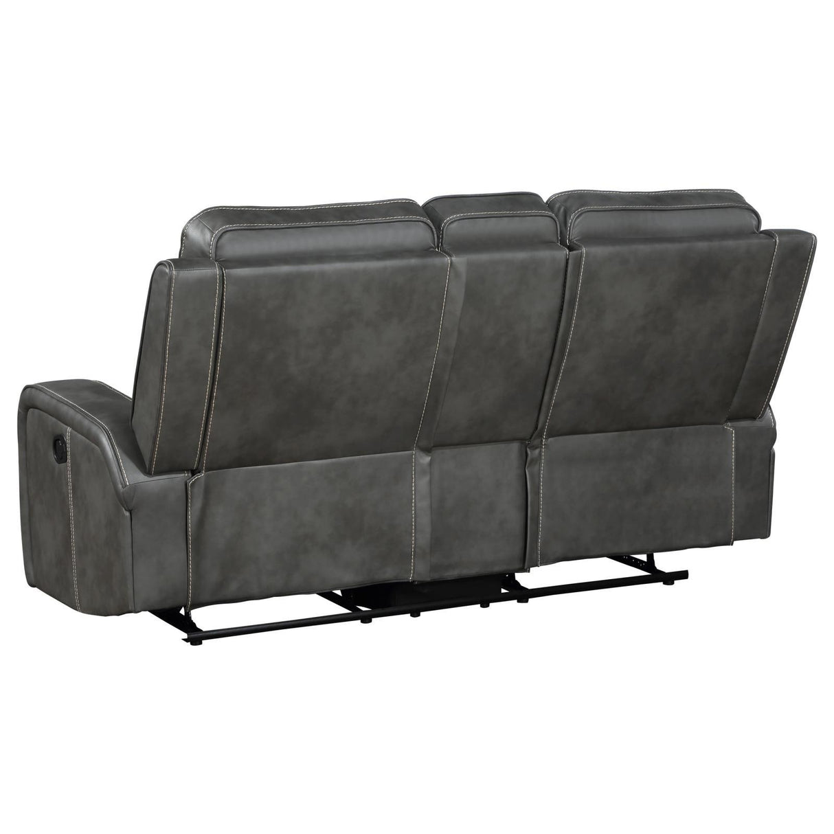 Raelynn Grey Upholstered Motion Reclining Loveseat by Coaster at Eve Furniture