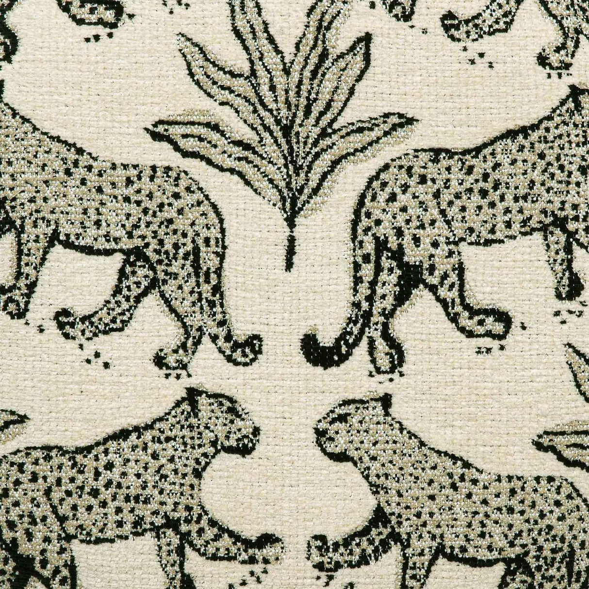 Raji Leopard Jacquard Ottoman by TOV Furniture at Eve Furniture