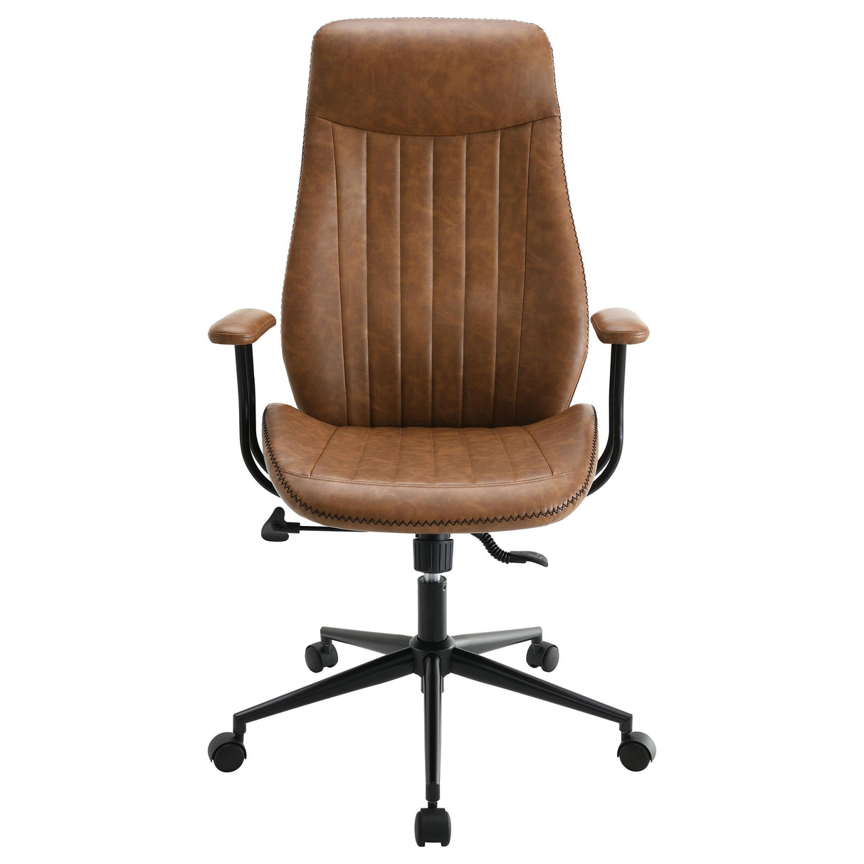 Ranger Brown Upholstered Adjustable Home Office Desk Chair by Coaster at Eve Furniture