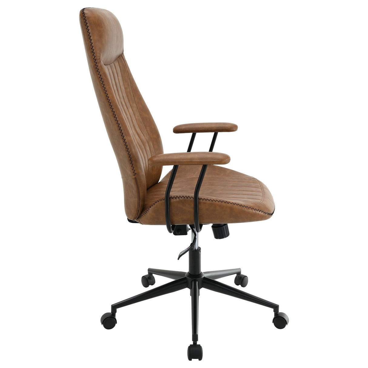 Ranger Brown Upholstered Adjustable Home Office Desk Chair by Coaster at Eve Furniture