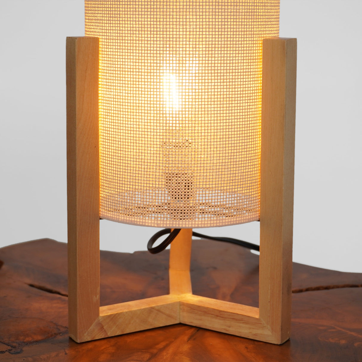 Rayna Table Lamp Oak and Natural by Ashcroft Imports at Eve Furniture