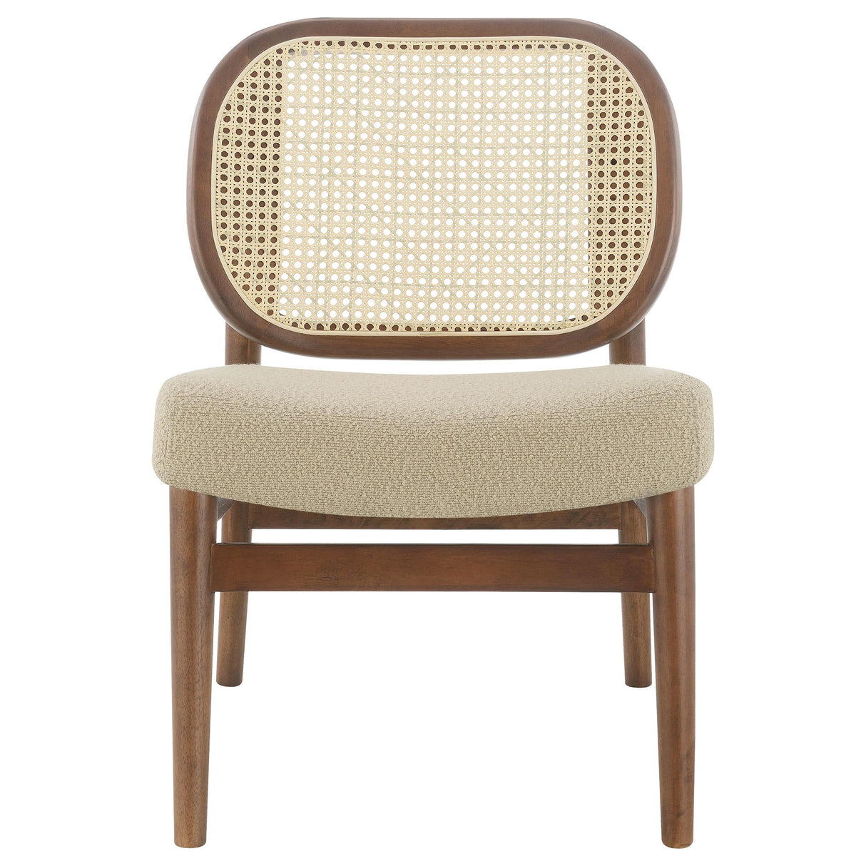 Rayo Camel Rattan Cane Back Accent Chair with Padded Seat by Coaster at Eve Furniture