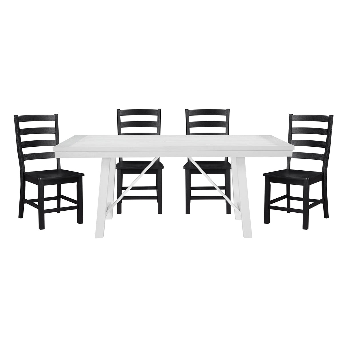 Redmond White/Black Dining Set by Homelegance at Eve Furniture