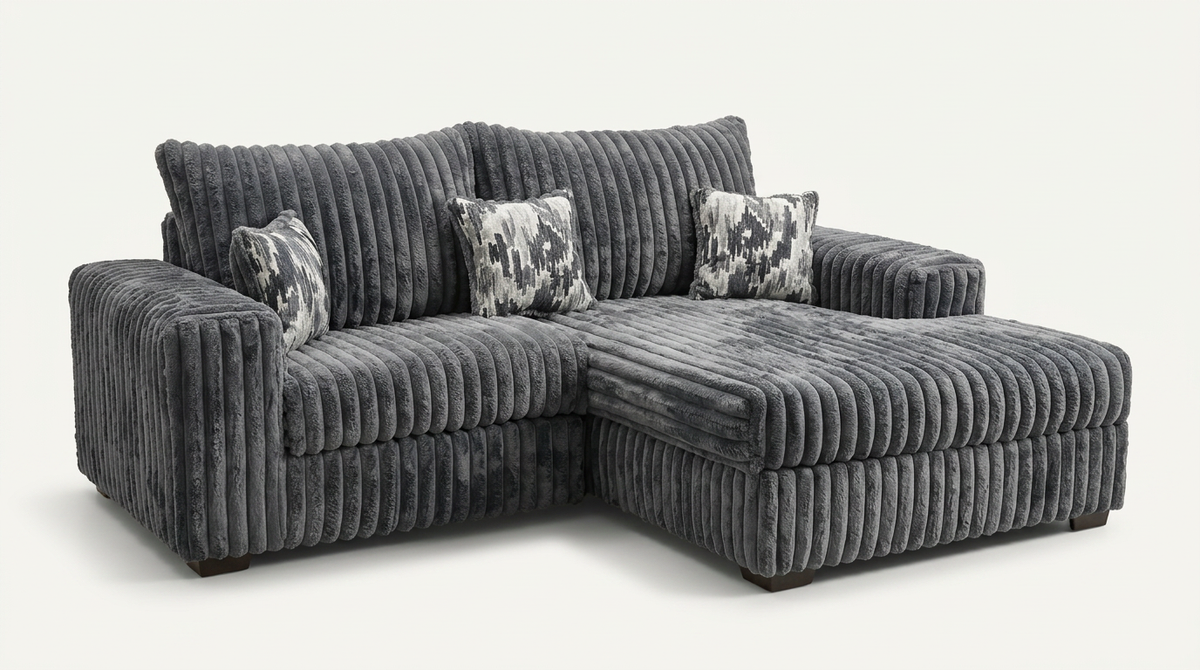 Nashville Grey Right Arm Facing (RAF) Sectional by New Era Innovations at Eve Furniture