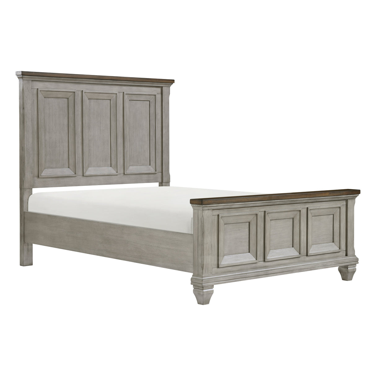 Renton Antique Gray Queen Panel Bed by Homelegance at Eve Furniture