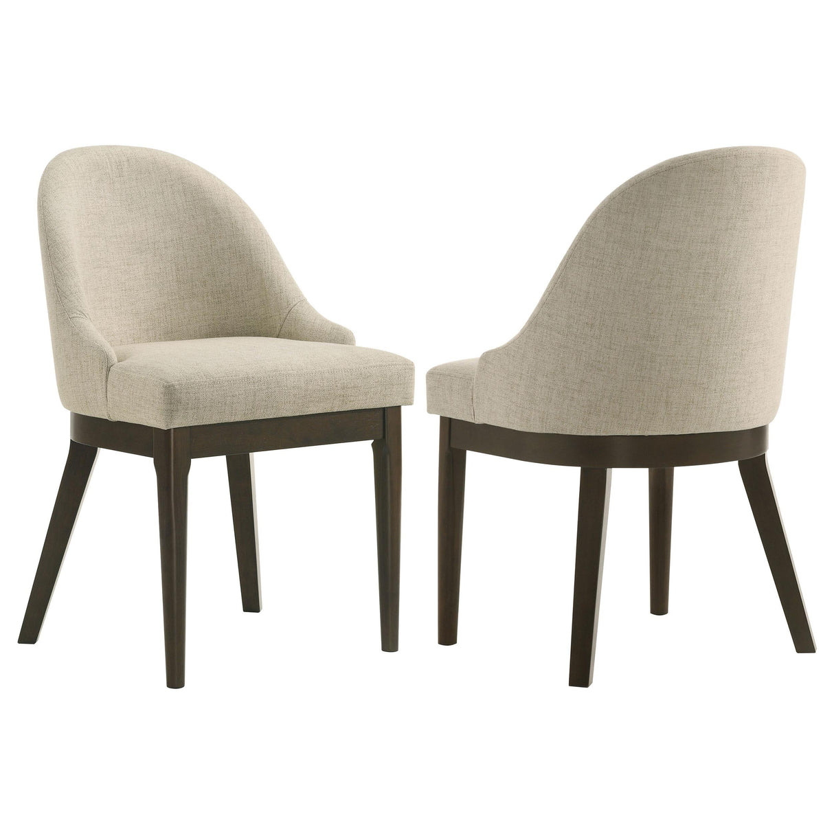 Reseda Oatmeal Upholstered Dining Side Chair, Set of 2 by Coaster at Eve Furniture