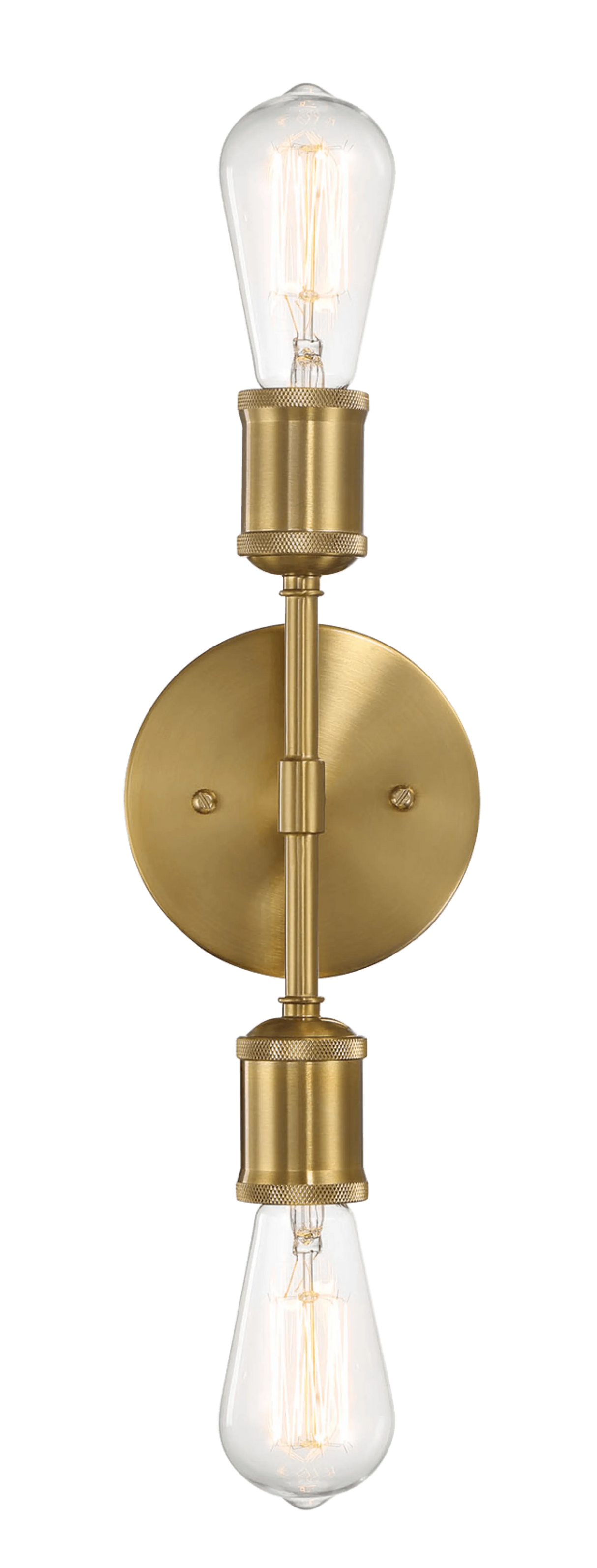 Reverie Double Lights Bathroom Wall Sconce over Mirror Bedroom Hallway Entryway 5"W × 10.75"H × 5"E by Ashcroft Furniture at Eve Furniture