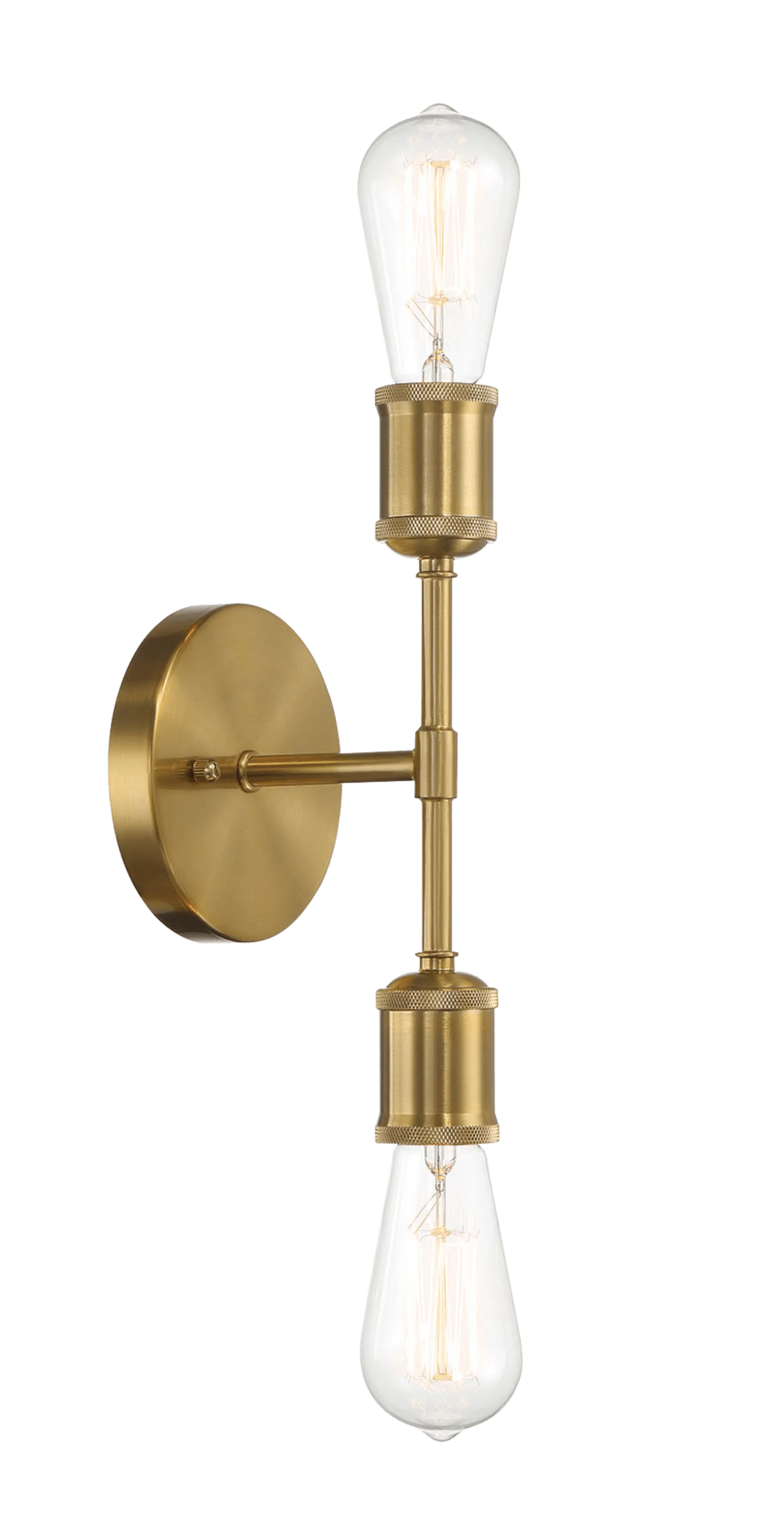 Reverie Double Lights Bathroom Wall Sconce over Mirror Bedroom Hallway Entryway 5"W × 10.75"H × 5"E by Ashcroft Furniture at Eve Furniture