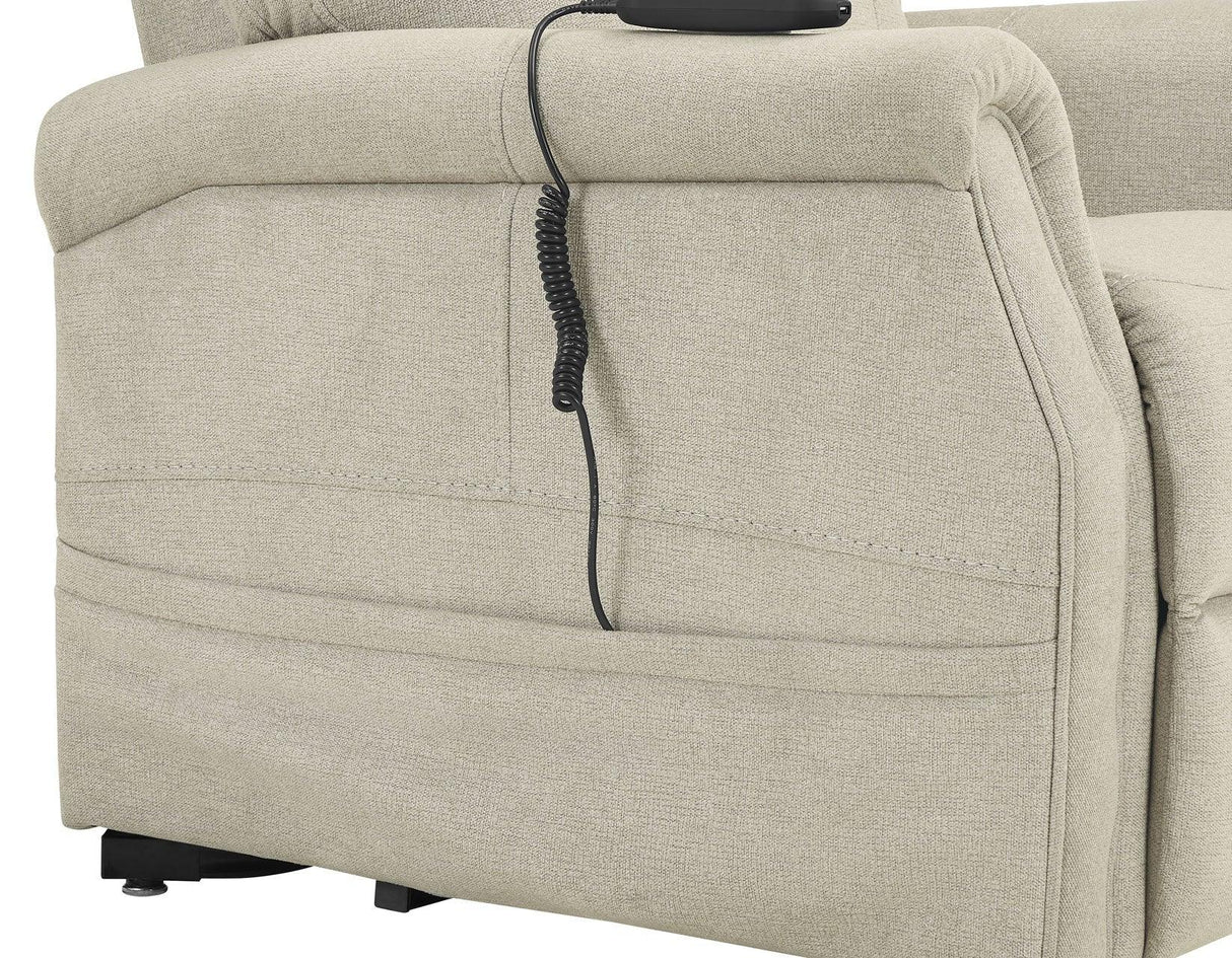 Rhodes Versatile Beige Power Lift Chair by Steve Silver at Eve Furniture
