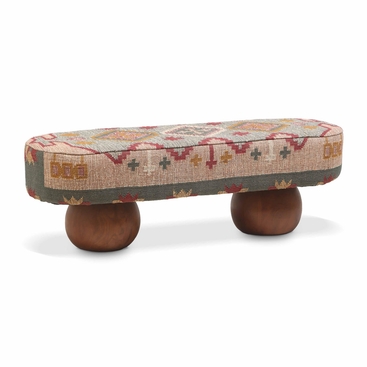 Rizi Textured Wool Upholstered Bench by TOV Furniture at Eve Furniture