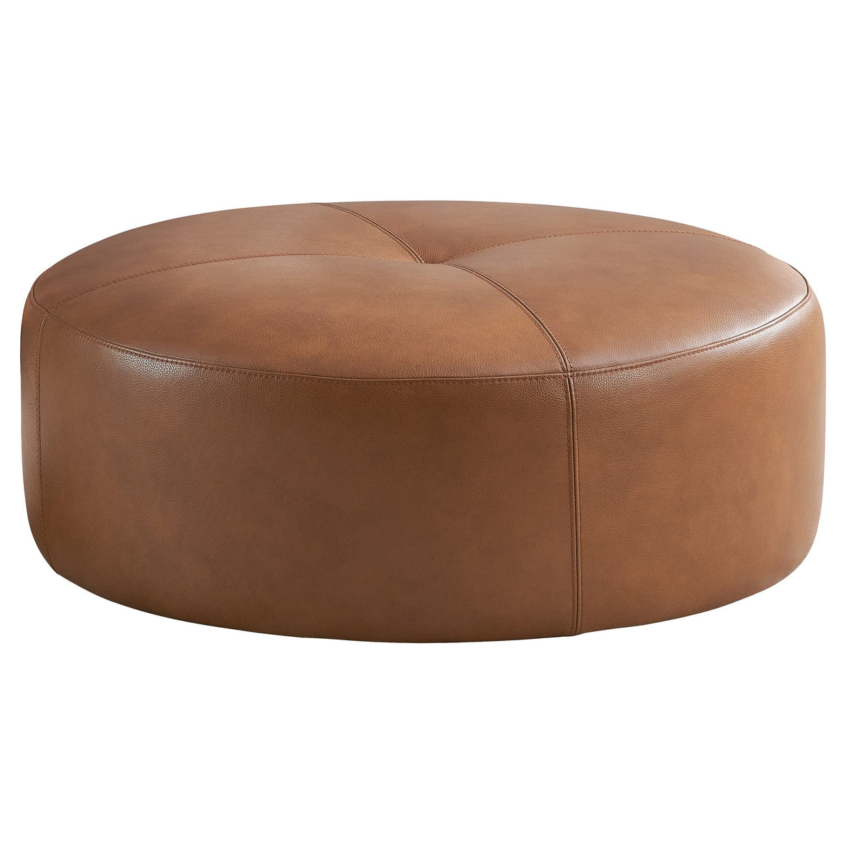Rochelin Tan Leather Ottoman by Ashcroft Imports at Eve Furniture