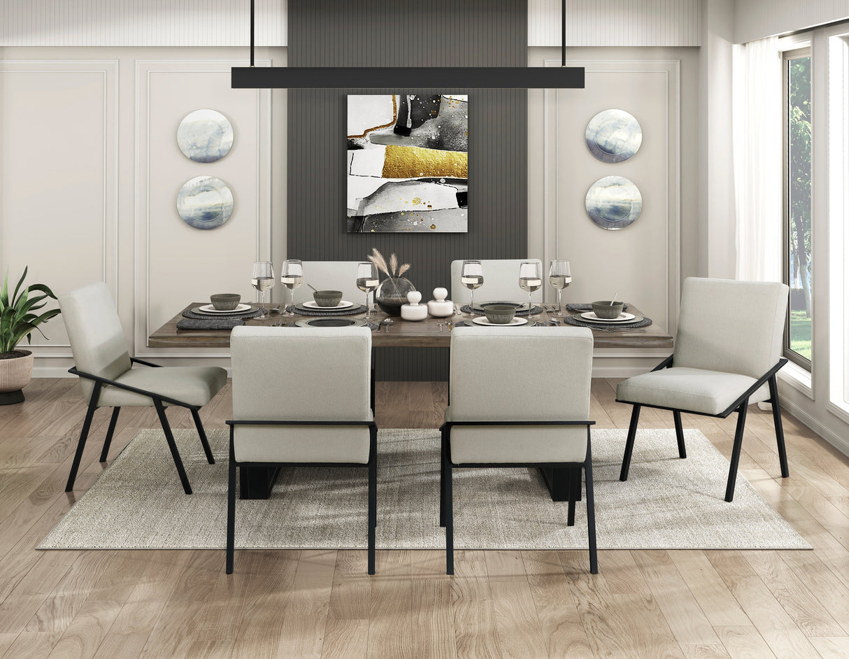 Rochelle Natural Oak Dining Table by Homelegance at Eve Furniture
