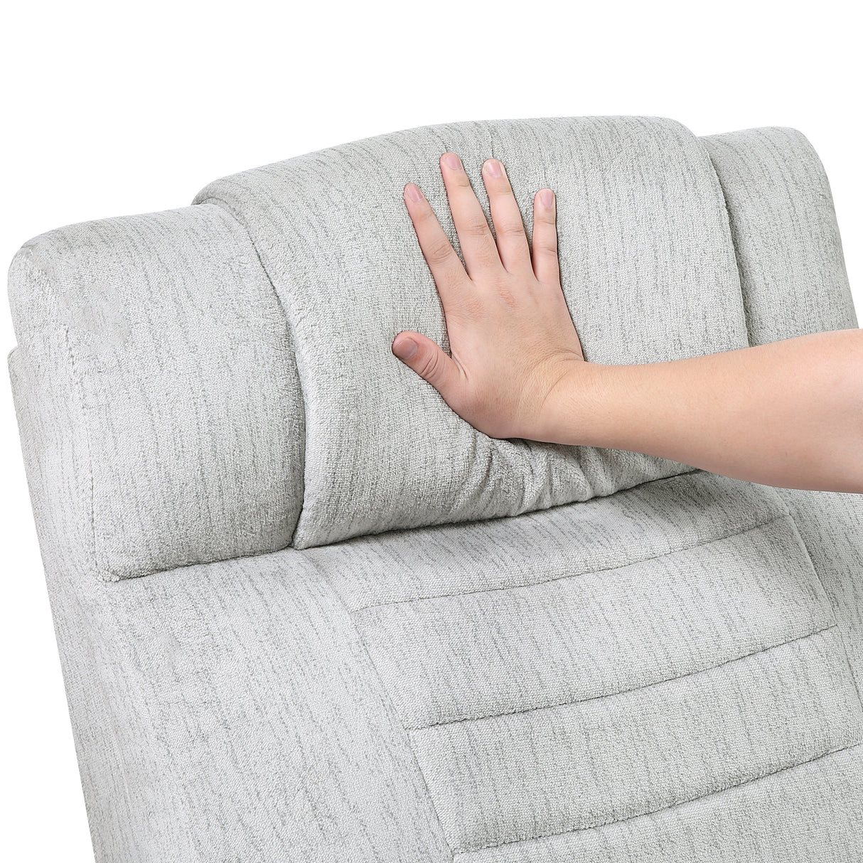 Ronan Light Gray Double Reclining Sofa by Homelegance at Eve Furniture