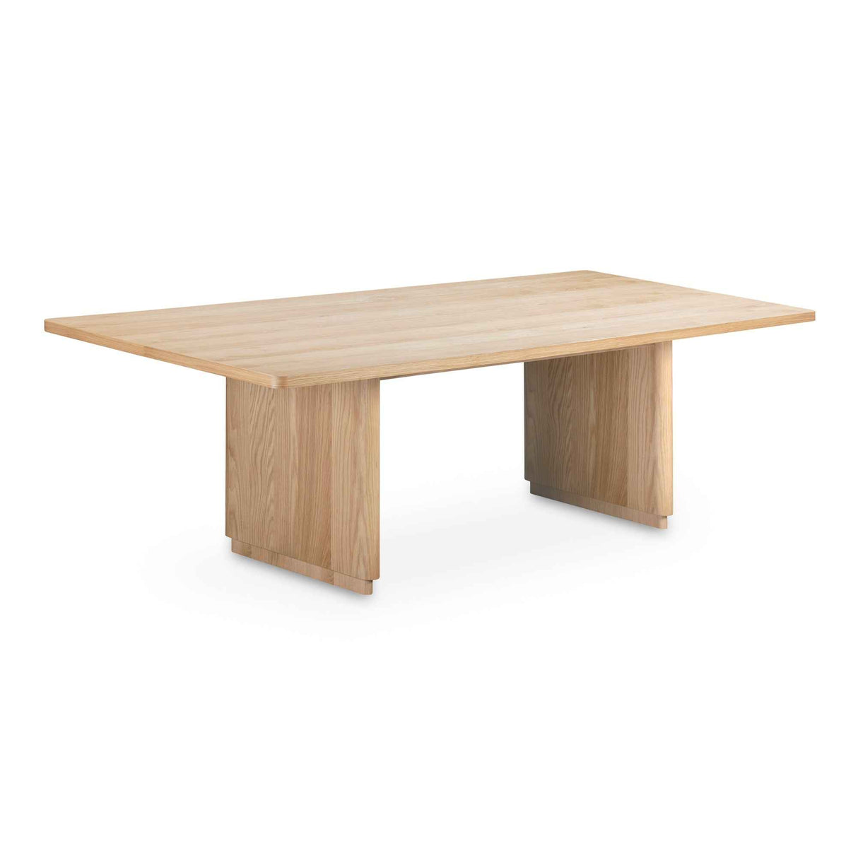 Round Off Natural Oak Large Dining Table