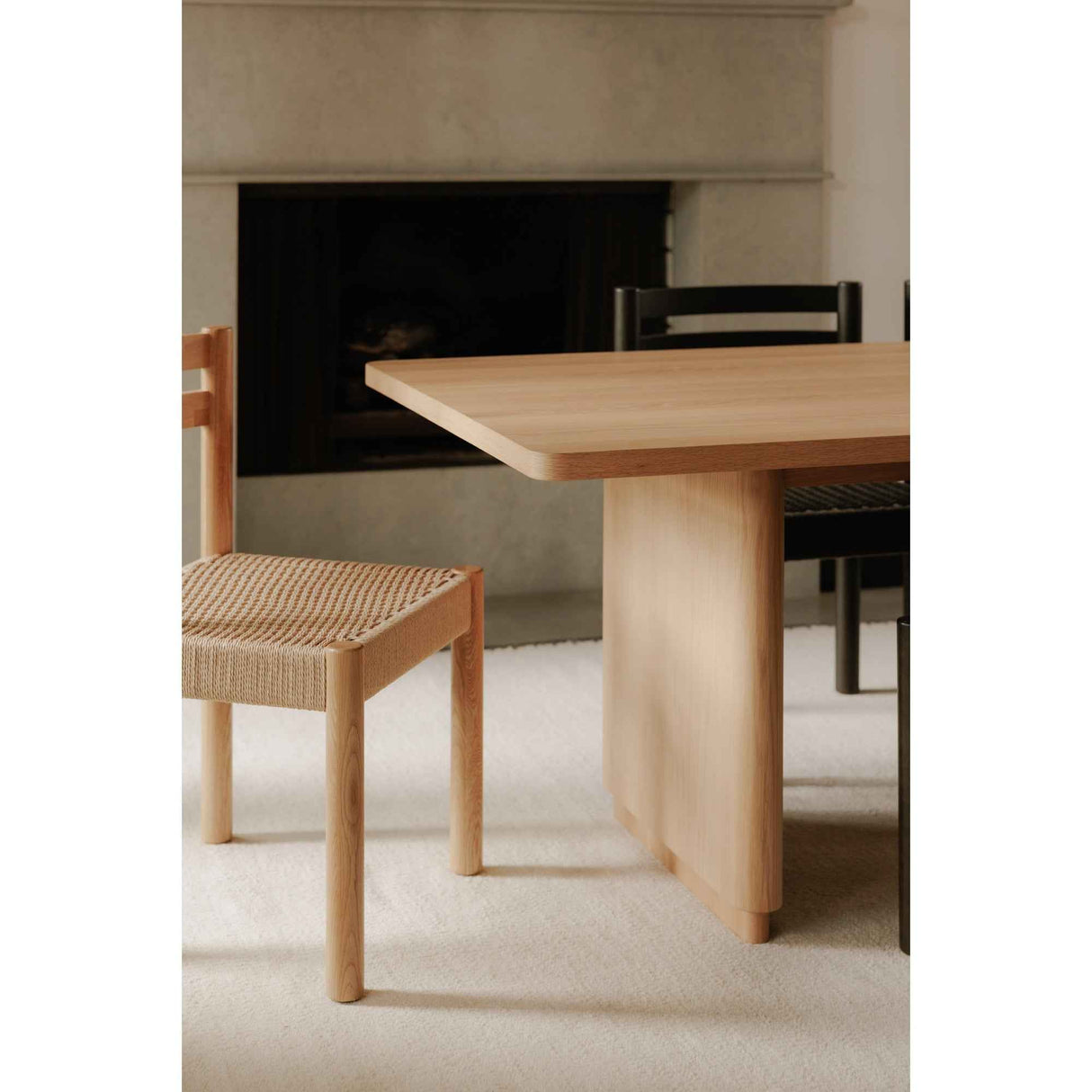 Round Off Natural Oak Large Dining Table