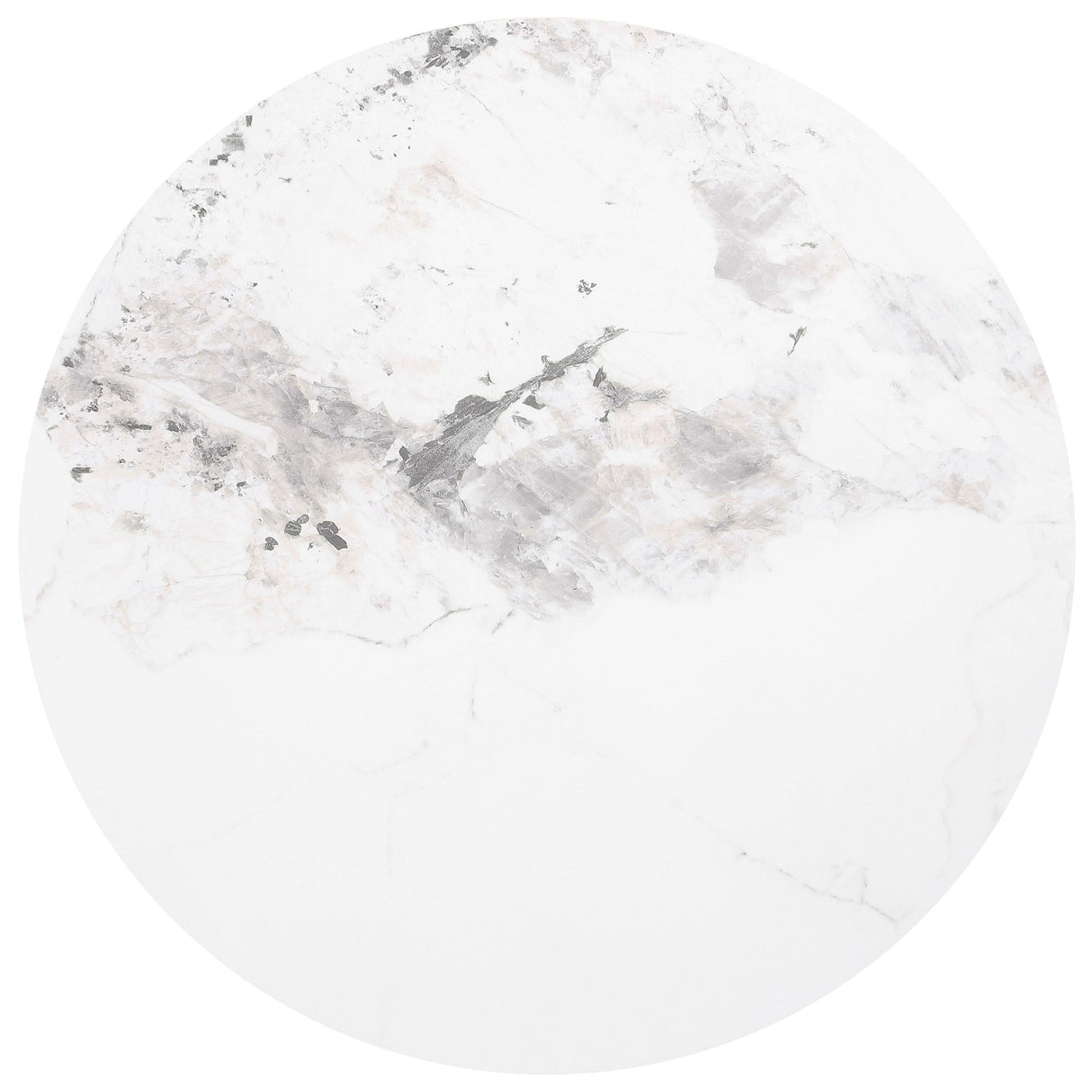 Rowena White Round Faux Marble Top End Table by Coaster at Eve Furniture