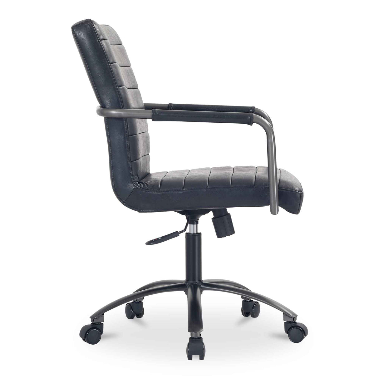Roy Black Leather Office Chair
