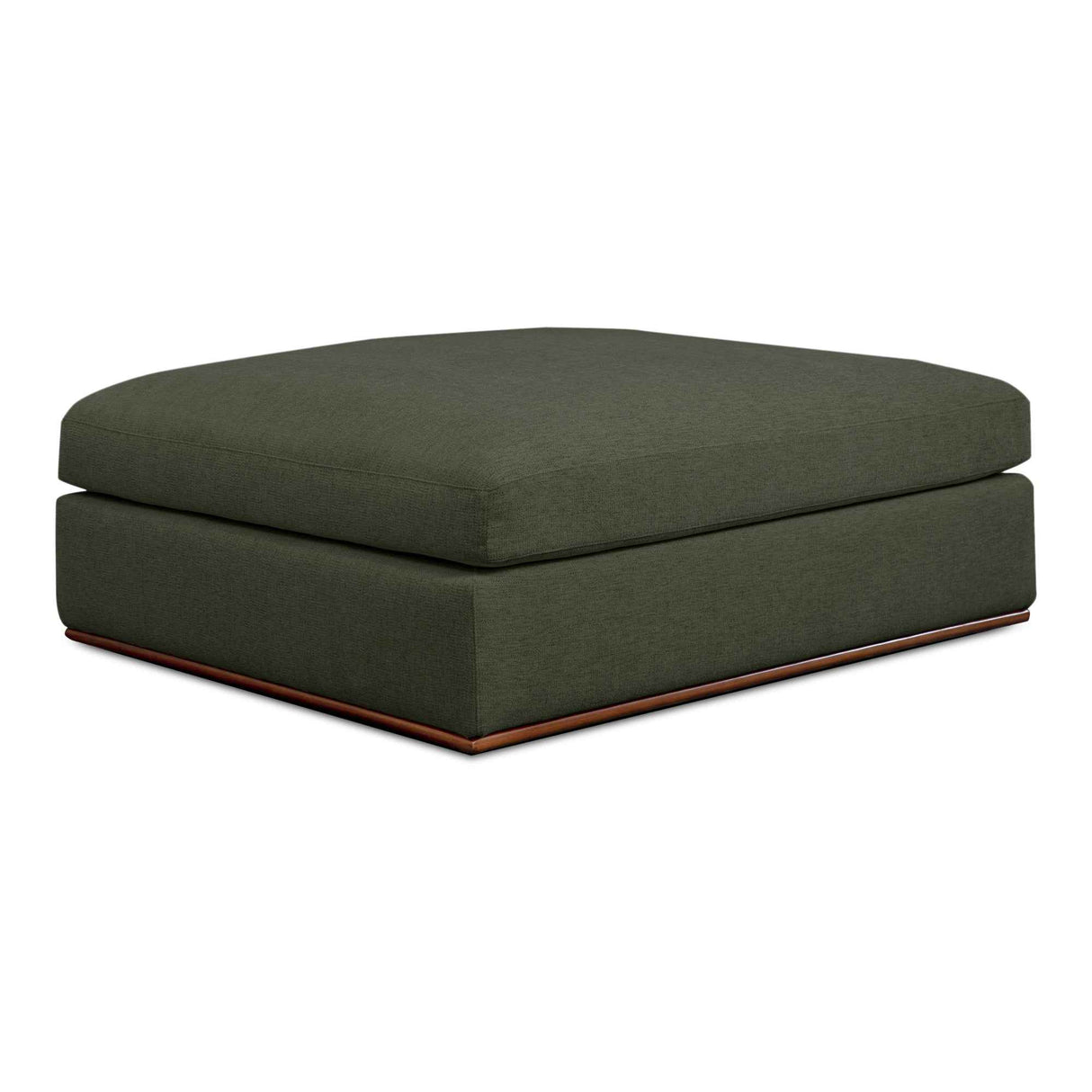 Rue Deep Green Ottoman by Moe's Home at Eve Furniture