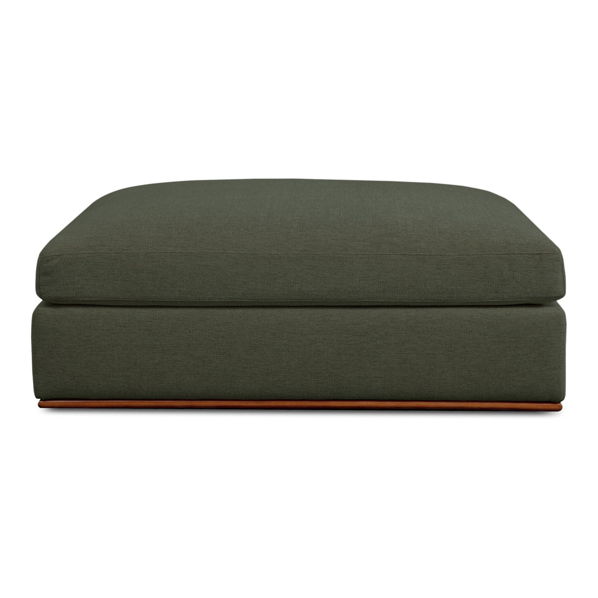 Rue Deep Green Ottoman by Moe's Home at Eve Furniture