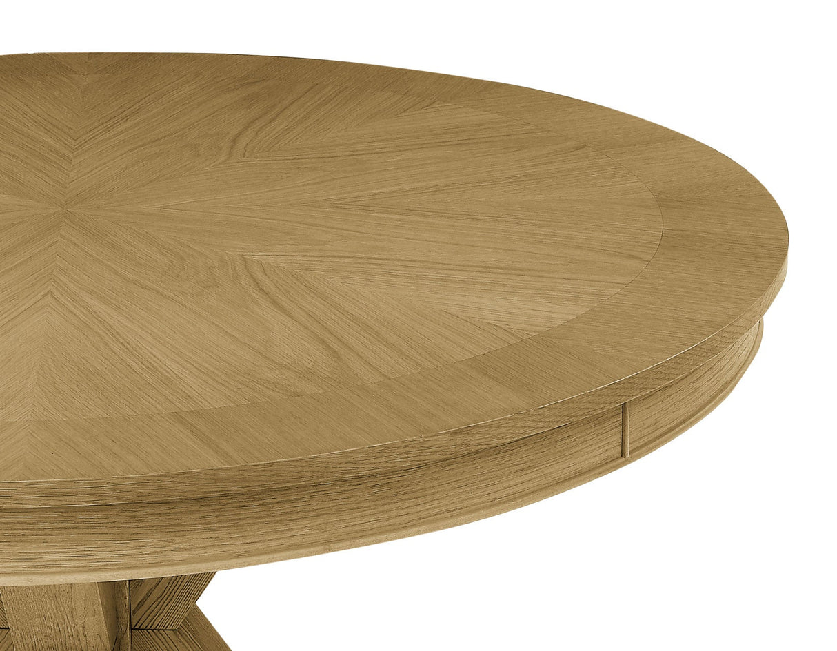 Rylie 48-inch Round Dining Table, Natural Finish by Steve Silver at Eve Furniture