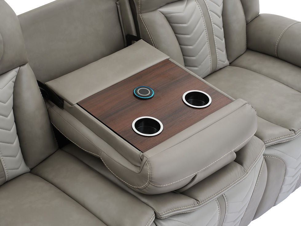 Innova Grey 3-Piece Reclining Living Room Set by New Era Innovations at Eve Furniture