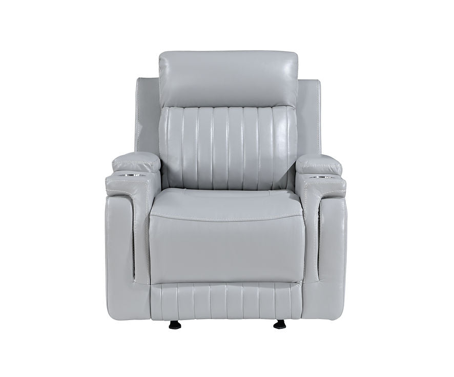 Ethan Light Grey 3-Piece Reclining Living Room Set by New Era Innovations at Eve Furniture