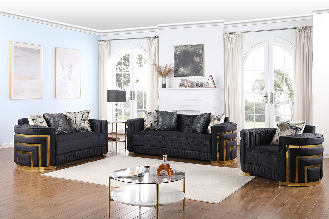 Minerva Black Living Room Set by New Era Innovations at Eve Furniture