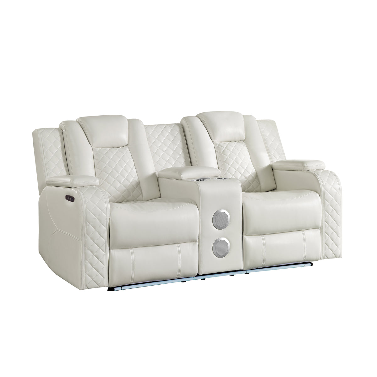 Eclipse White 3-Piece Power Reclining Living Room Set