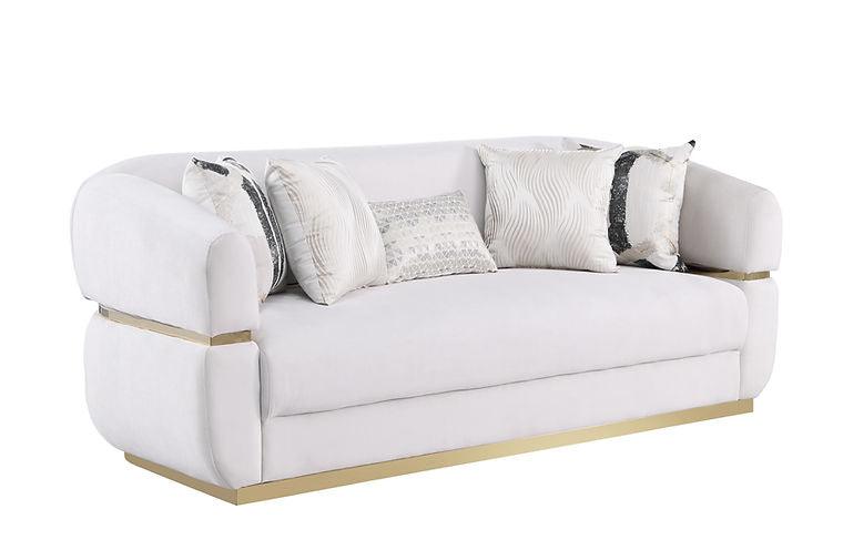 Carmela Cream Living Room Set by New Era Innovations at Eve Furniture